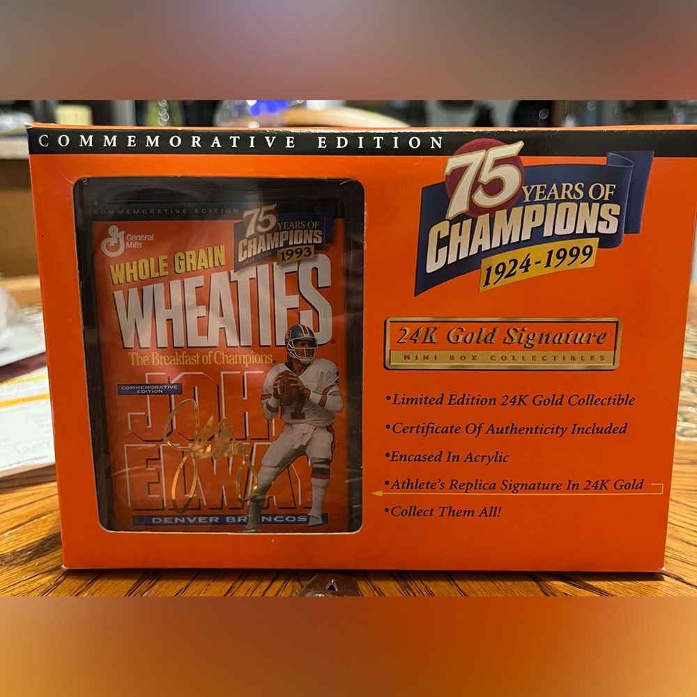 Wheaties 75 years of champions “John Elway”